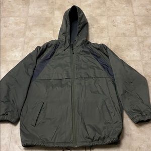 Vintage NIKE olive green Reversible windbreaker